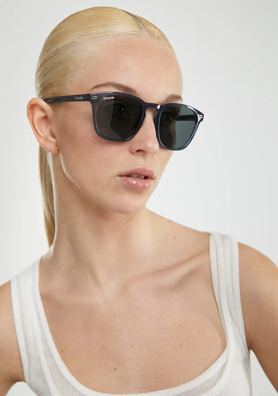 D.Franklin Ultra Light SQ High Navy / Black|Damen Eckige Sonnenbrillen|Polarisierte Sonnenbrillen