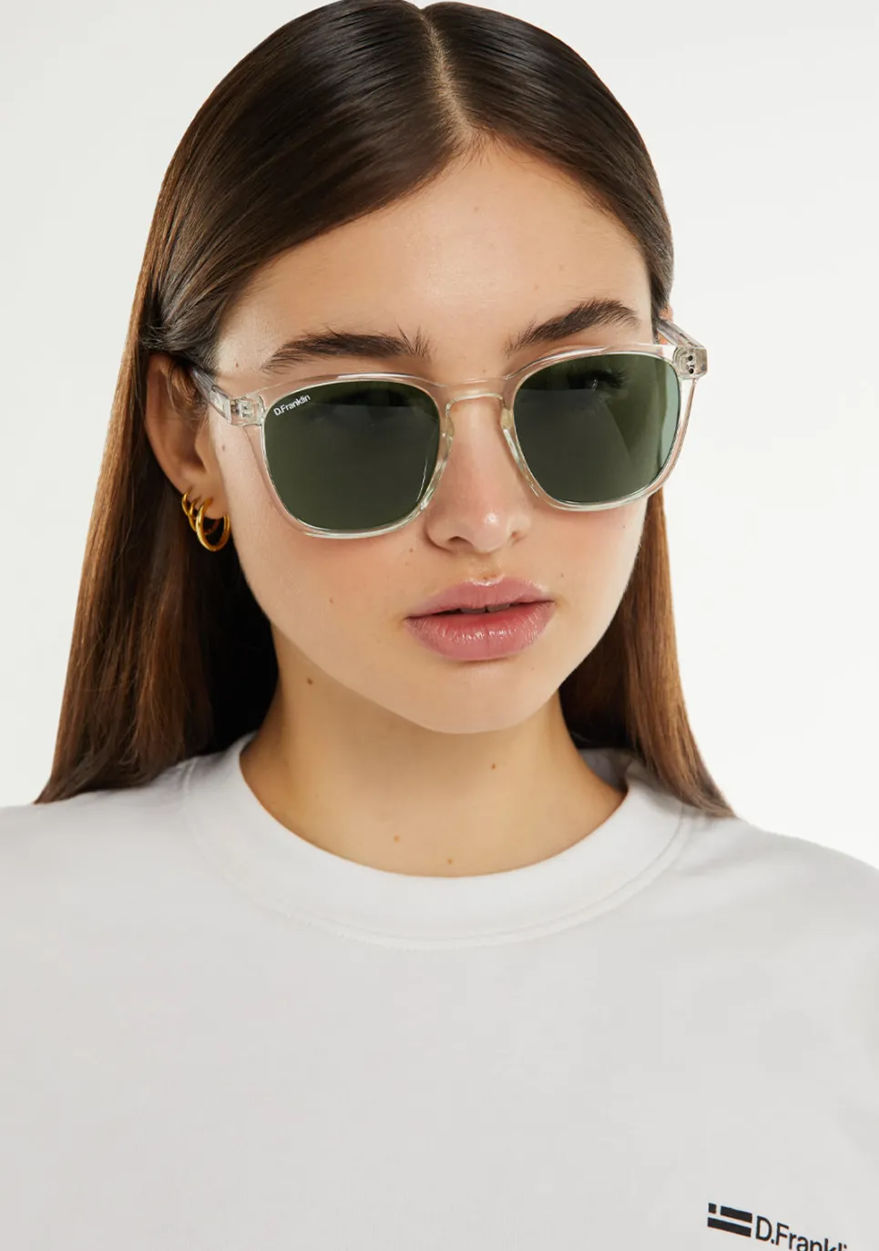D.Franklin Ultra Light SQ High Transparent / G15|Damen Eckige Sonnenbrillen|Polarisierte Sonnenbrillen