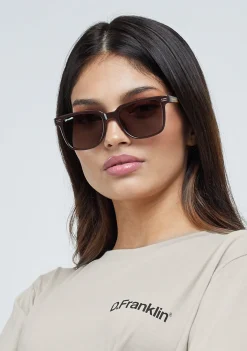 D.Franklin Ultra Light SQ Low Brown / Grad Brown|Damen Eckige Sonnenbrillen|Polarisierte Sonnenbrillen