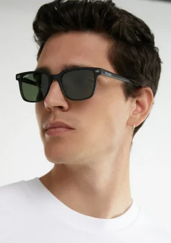 D.Franklin Ultra Light SQ Low Matte Black / G15|Damen Eckige Sonnenbrillen|Polarisierte Sonnenbrillen