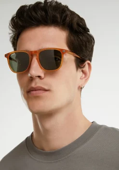 D.Franklin Ultra Light SQ Med Amber / G15|Damen Eckige Sonnenbrillen|Polarisierte Sonnenbrillen