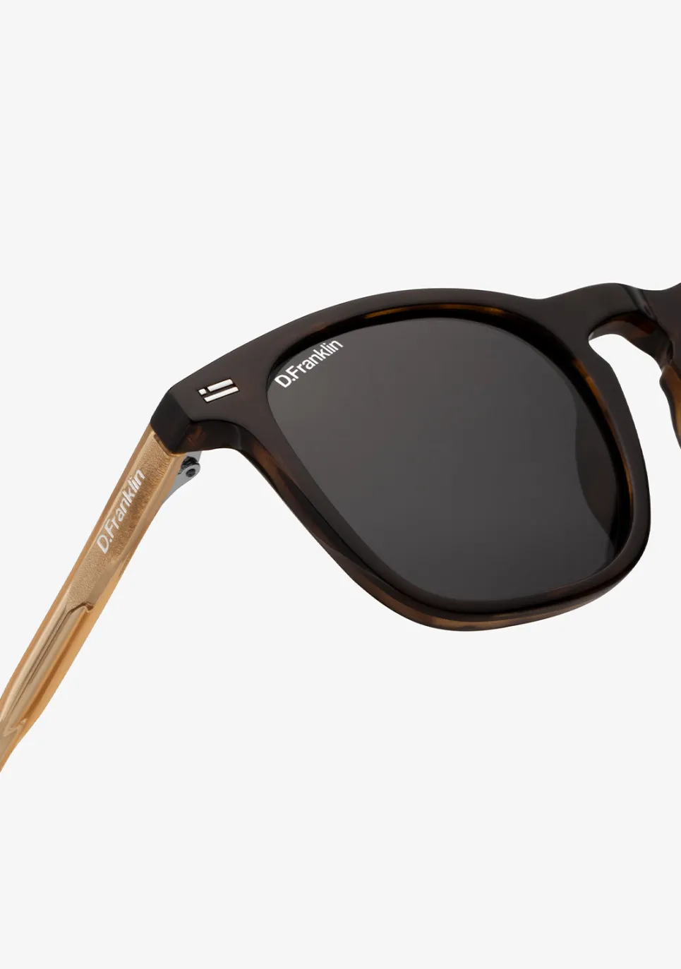 D.Franklin Ultra Light SQ Med Tortoise / Smoke|Damen Eckige Sonnenbrillen|Polarisierte Sonnenbrillen