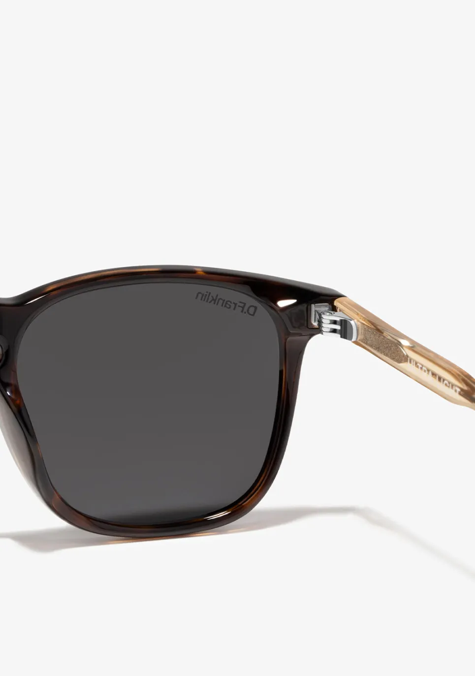 D.Franklin Ultra Light SQ Med Tortoise / Smoke|Damen Eckige Sonnenbrillen|Polarisierte Sonnenbrillen