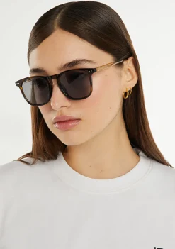 D.Franklin Ultra Light SQ Med Tortoise / Smoke|Damen Eckige Sonnenbrillen|Polarisierte Sonnenbrillen