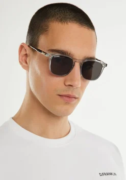 D.Franklin Ultra Light SQ Med Transparent / Smoke|Damen Eckige Sonnenbrillen|Polarisierte Sonnenbrillen