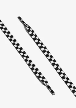 D.Franklin Urban Check Shoelaces Black / White|Damen Schnürsenkel|Schnürsenkel