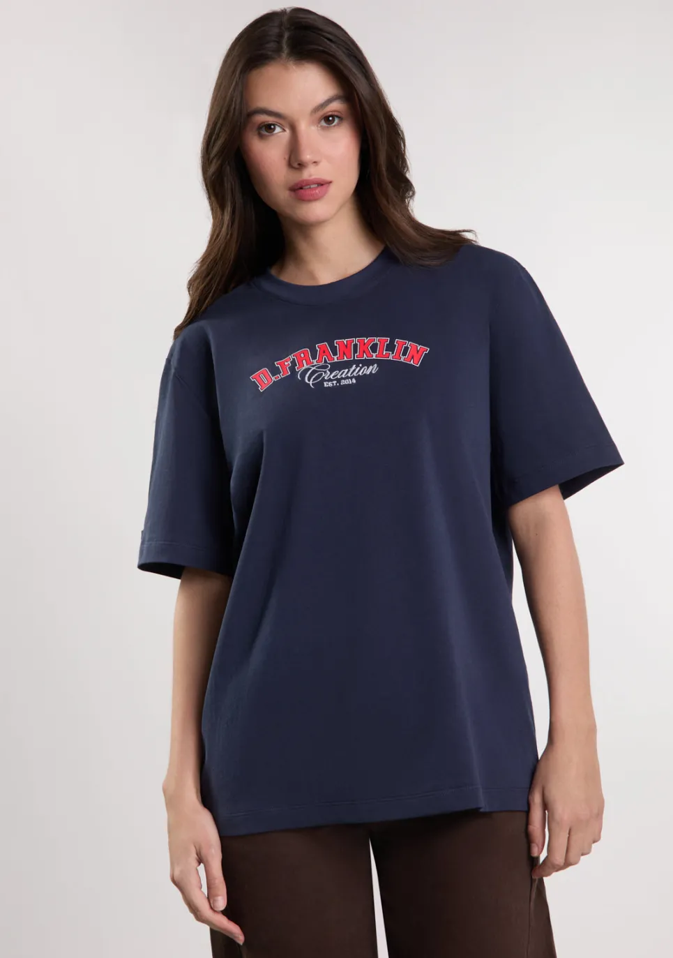 D.Franklin Varsity Est 2024 T-Shirt Navy|Damen T-Shirts|T-Shirts