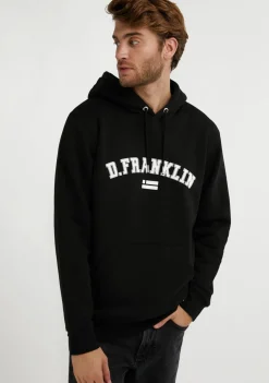 D.Franklin Varsity Hoodie Black / White|Damen Sweatshirts|Sweatshirts