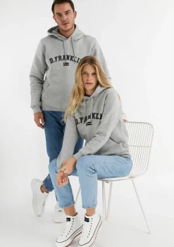 D.Franklin Varsity Hoodie Grey / Black|Damen Sweatshirts|Sweatshirts