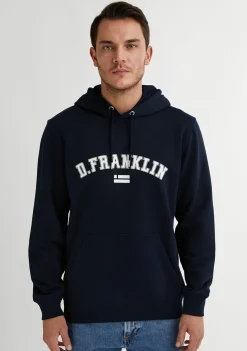 D.Franklin Varsity Hoodie Navy / White|Damen Sweatshirts|Sweatshirts