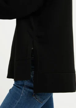 D.Franklin Varsity Oversized Crew Neck Sweatshirt Black / White|Damen Sweatshirts