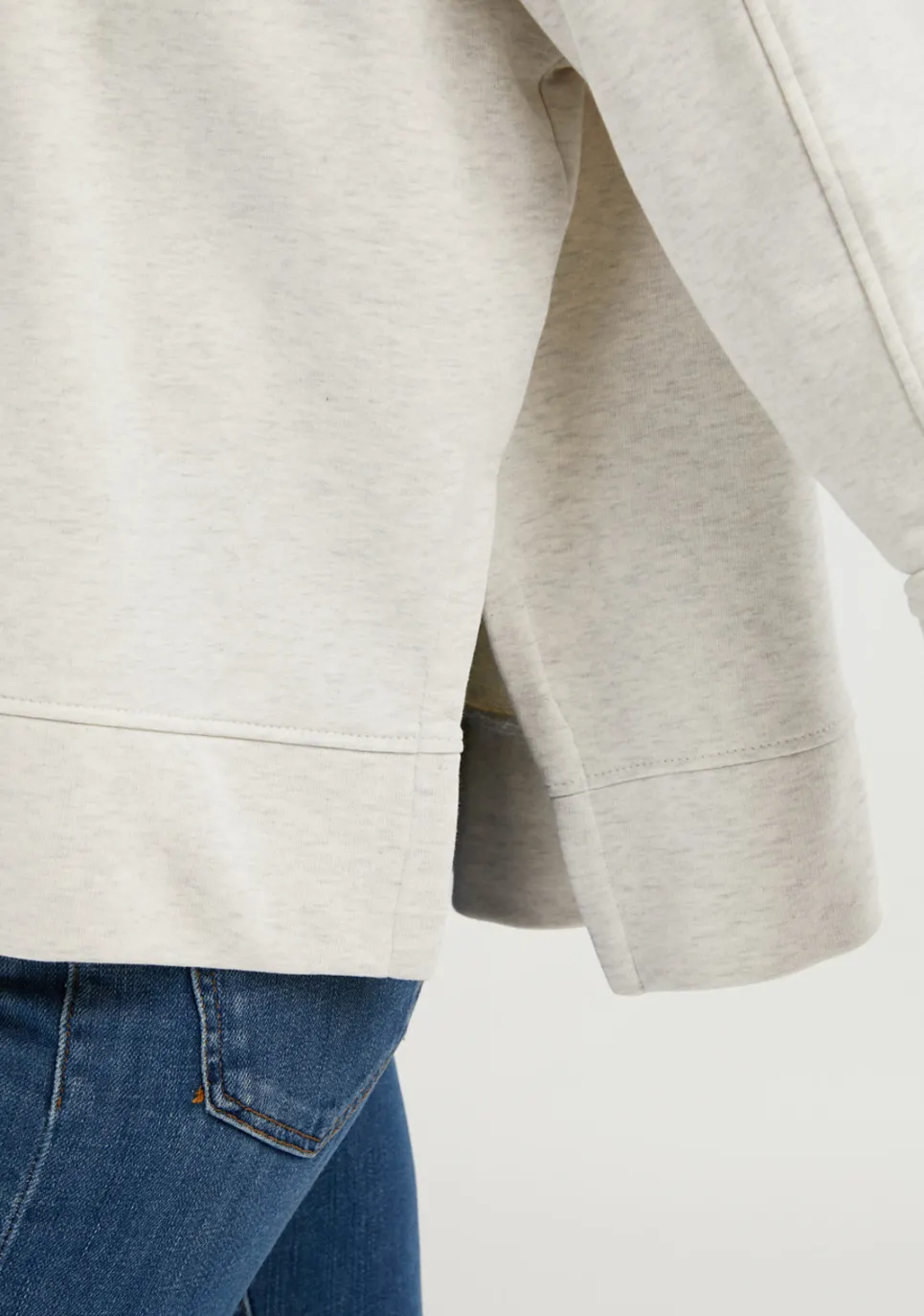 D.Franklin Varsity Oversized Crew Neck Sweatshirt Grey / Black|Damen Sweatshirts