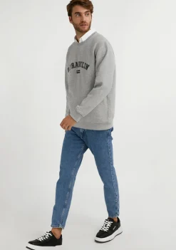 D.Franklin Varsity Sweatshirt Grey / Black|Herren Sweatshirts