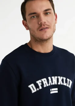 D.Franklin Varsity Sweatshirt Navy / White|Herren Sweatshirts