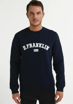D.Franklin Varsity Sweatshirt Navy / White|Herren Sweatshirts