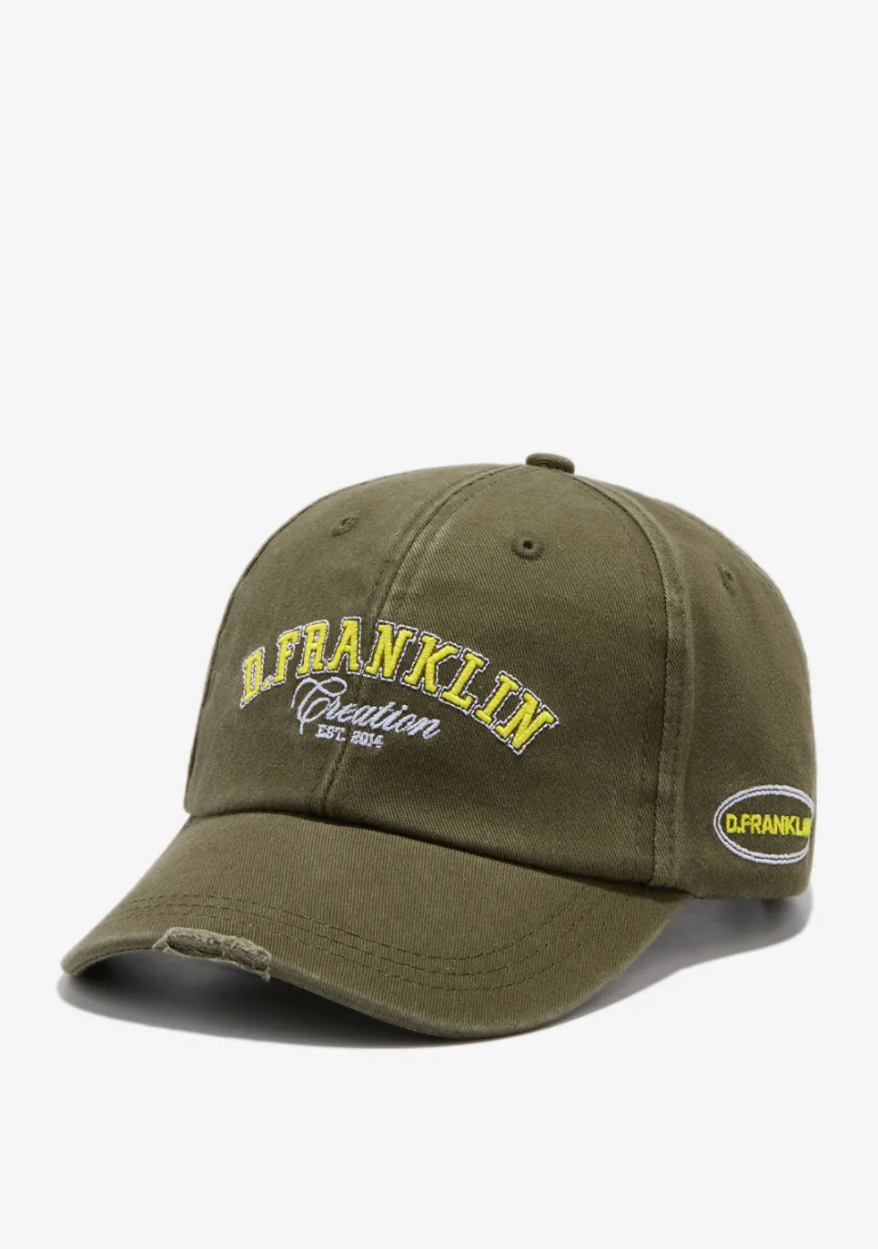D.Franklin Varsity Washed Cap Army Green|Damen Kappen|Kappen