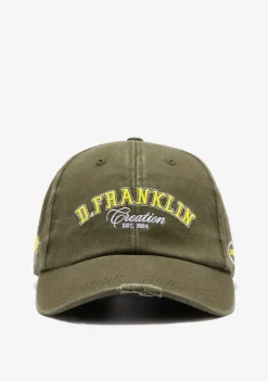 D.Franklin Varsity Washed Cap Army Green|Damen Kappen|Kappen