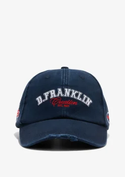 D.Franklin Varsity Washed Cap Navy|Damen Kappen|Kappen
