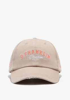 D.Franklin Varsity Washed Cap Sand|Damen Kappen|Kappen