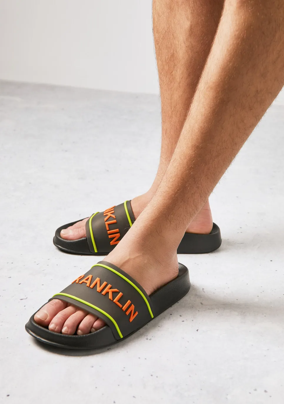 D.Franklin Venice Slide Black / Orange|Herren Sandalen