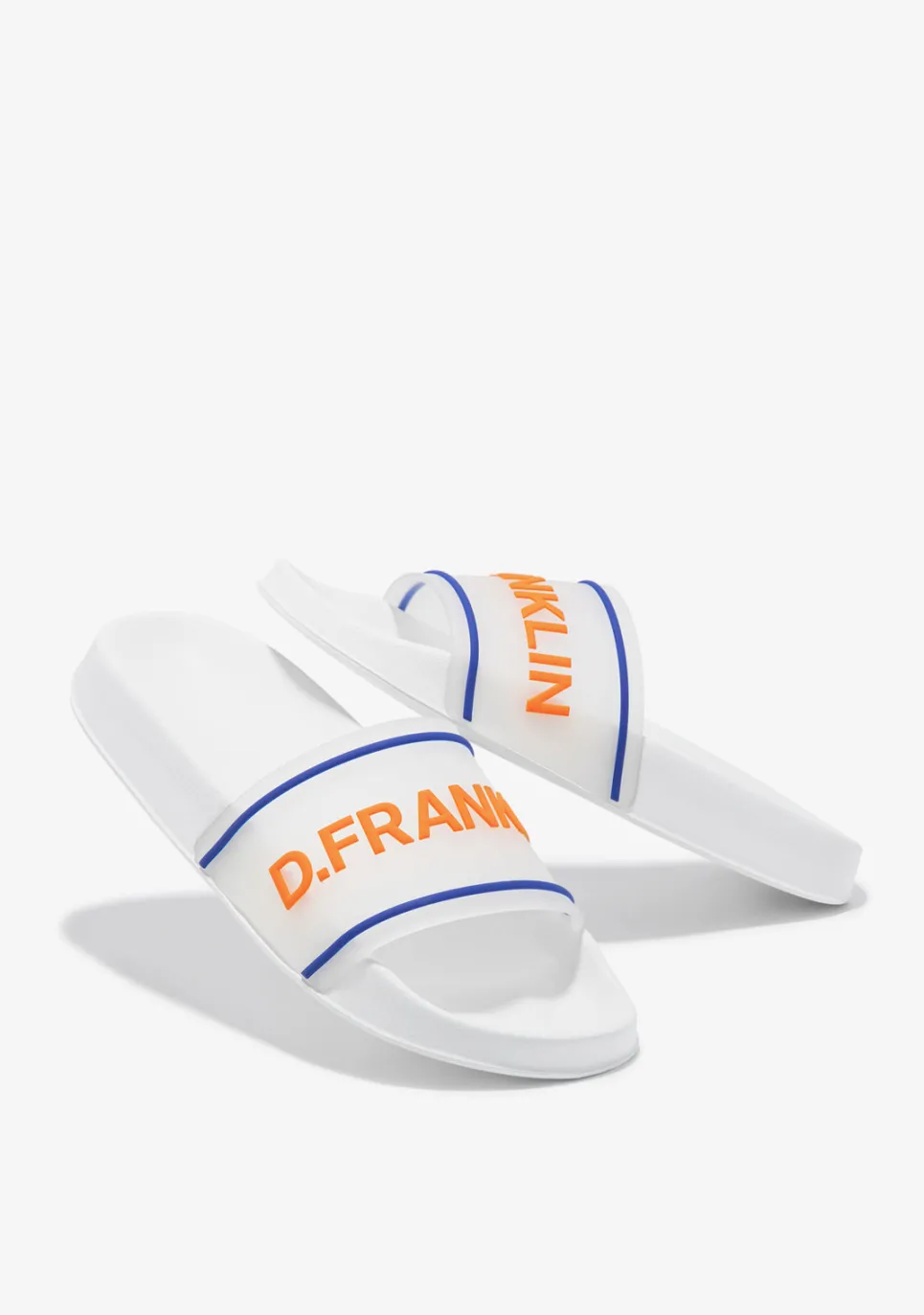 D.Franklin Venice Slide White / Orange|Herren Sandalen