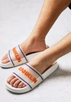 D.Franklin Venice Slide White / Orange|Herren Sandalen