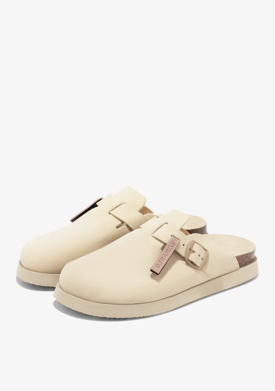 D.Franklin Vibe Clog Buckle Beige|Damen Sandalen
