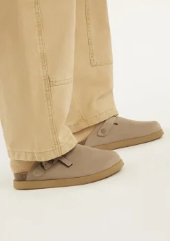 D.Franklin Vibe Clog Buckle Taupe|Damen Sandalen
