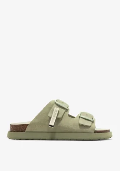 D.Franklin Vibe Sandals Buckle Khaki|Damen Sandalen