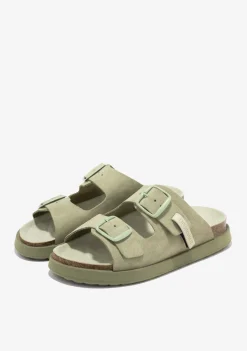 D.Franklin Vibe Sandals Buckle Khaki|Damen Sandalen