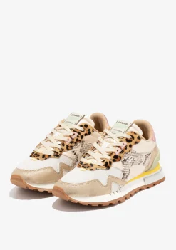 D.Franklin Vibla Zig Patch Gold|Damen Sneakers