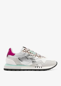 D.Franklin Vibla Zig Patch Silver|Damen Sneakers