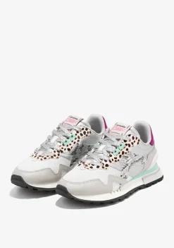 D.Franklin Vibla Zig Patch Silver|Damen Sneakers