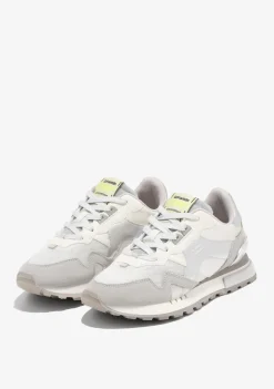 D.Franklin Vibla Zig Patch White / Silver|Damen Sneakers
