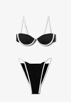 D.Franklin Wake Top + Aruba Bottom Bikini Black|Damen Bikinis Und Einteiler