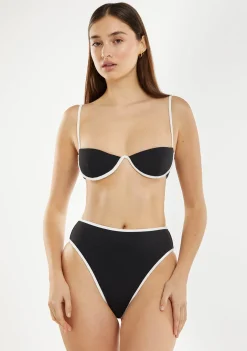D.Franklin Wake Top + Wake Bottom Bikini Black|Damen Bikinis Und Einteiler