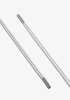 D.Franklin White / Silver Metal Tip Shoelaces|Damen Schnürsenkel|Schnürsenkel