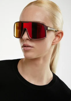 D.Franklin Wind Limited Iridiscent Burgundy / Red|Damen Sport-Sonnenbrillen