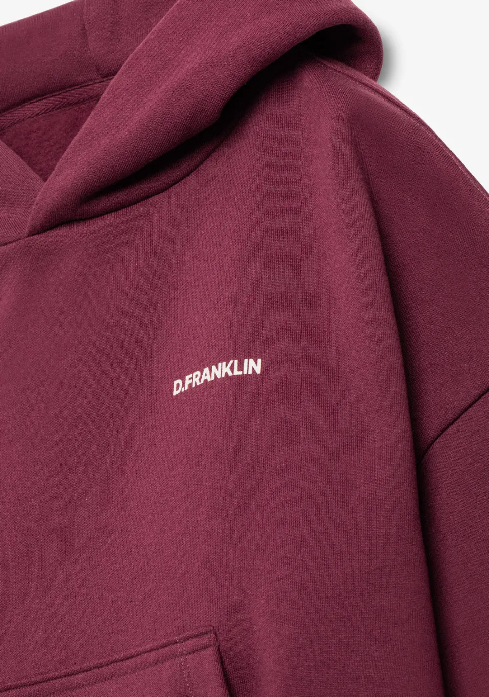 D.Franklin Worldwide Crop Hoodie Wine|Damen Sweatshirts