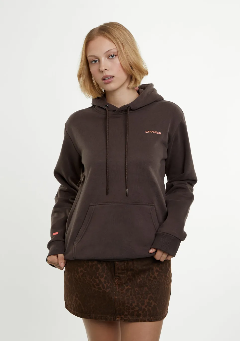 D.Franklin Worldwide Hoodie Brown|Damen Sweatshirts|Sweatshirts