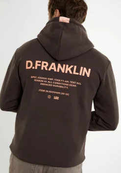 D.Franklin Worldwide Hoodie Brown|Damen Sweatshirts|Sweatshirts