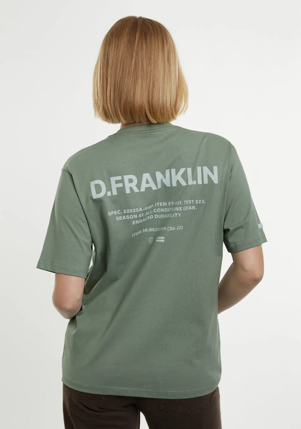 D.Franklin Worldwide Tee Green|Damen T-Shirts|T-Shirts