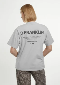 D.Franklin Worldwide Tee Ice Grey|Damen T-Shirts|T-Shirts
