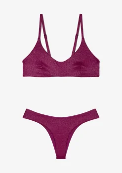 D.Franklin Zoe Top + Ava Bottom Mulberry Glimmer Bikini|Damen Bikinis Und Einteiler